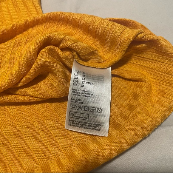 Yellow H&M Short-sleeve Shirt Size M - Picture 4 of 4
